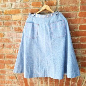Country Miss Vintage Denim Wrap Skirt